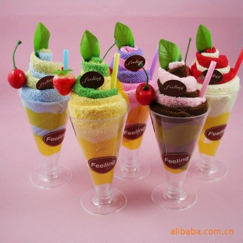 Helados hechos con toalla
